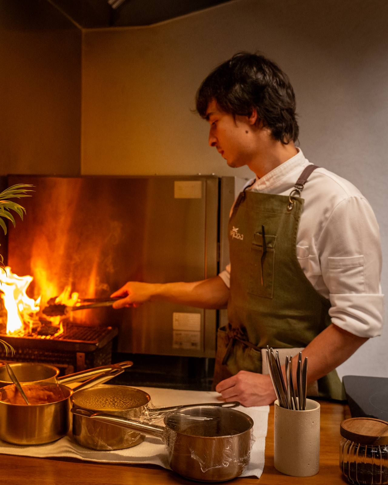 Arán cooking